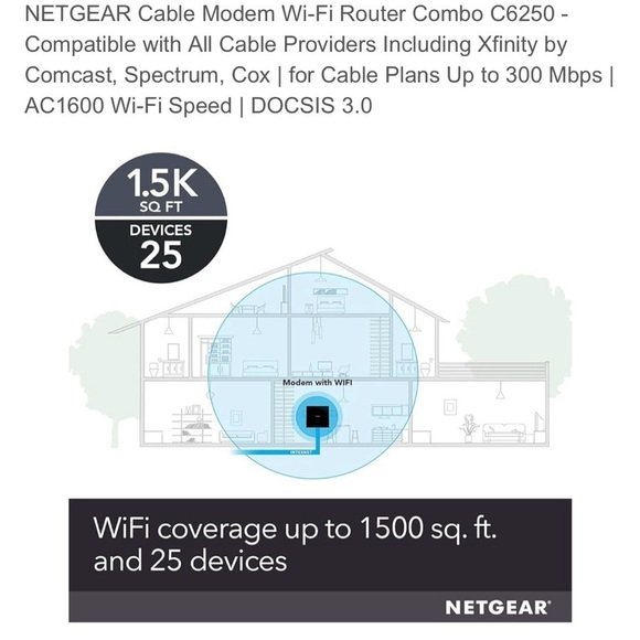 NETGEAR Black Modem-Router Combo - Picture 4 of 8
